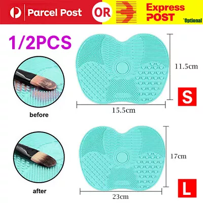 Makeup Cosmetic Silicone Brush Cleaner Washing Pad Mat Scrubber Board Cleaning • $8.07