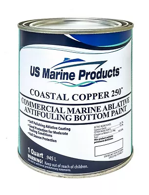 Coastal Copper 250 Blue Quart Ablative Antifouling Marine Bottom Paint • $42.45