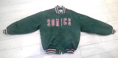 Rare! Vintage! Seattle Supersonics Starter Jacket! 1990's! NBA! Green! Size XL • $329.99