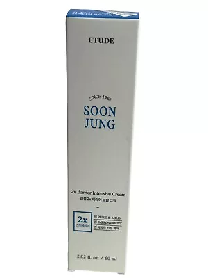 Etude House Soon Jung 2x Barrier Intensive Cream - 60ml  2.02 Fl Oz Exp 2025/10 • $10