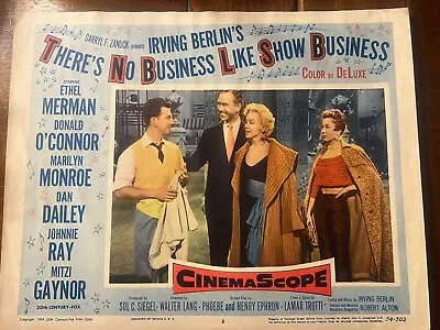 MARILYN MONROE -THERES NO BUSINESS LIKE SHOW BUS. 1954 Original Lobby Card (#3) • $329