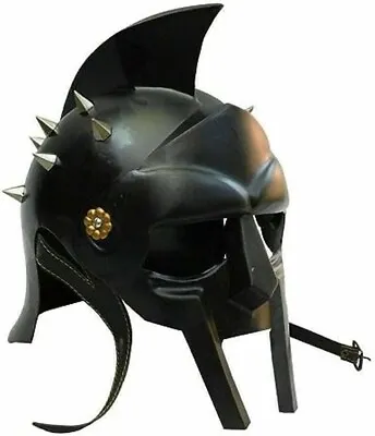 Medieval Black Maximus Gladiator | Viking Ancient Knight Greek Roman Armor Helme • $72.35