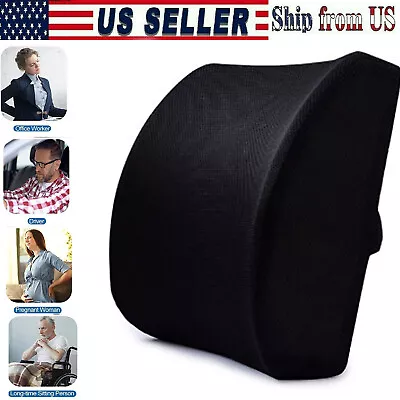 $14.50 • Buy Memory Foam Lumbar Back Support Pillow Back Cushion Home Office Car Seat Chair