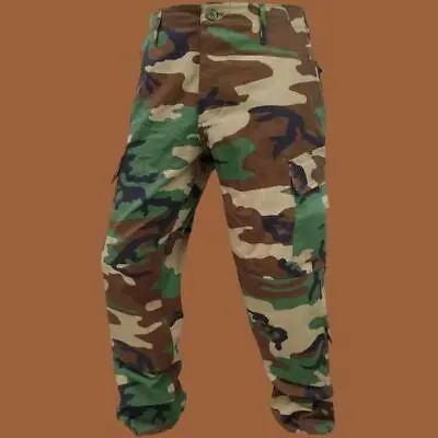 U.s Military Woodland Camouflage Bdu Pants Rip-stop Cargo Trousers New • $34.95