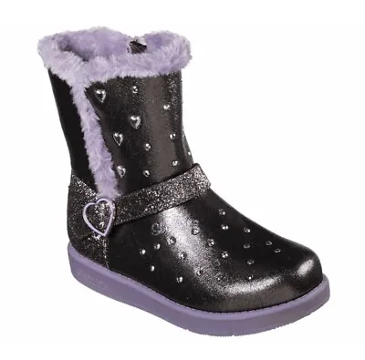New Girl's SKECHERS Boots Lights Twinkle Toes: Glitzy Glam - Sparkle Hearts US 3 • $29.98