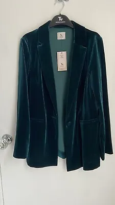 Bnwt TU Velvet Green Blazer Size 12 • £24.99