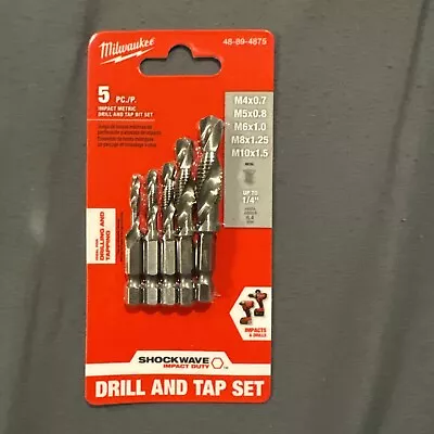 Milwaukee SHOCKWAVE Metric Impact Drill Tap Set - 5 Piece (48-89-4875) • $20