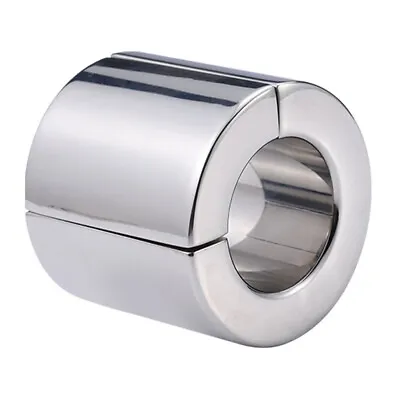 Magnetic Ball Stretcher Heavy Duty Stainless Steel Chastity Ring Male Enhancer • £7.98