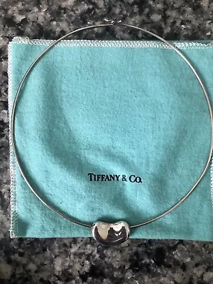 Tiffany & Co. Collar Large Bean Necklace Sterling Silver .925 Elsa Peretti • $600