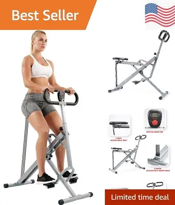 Squat Assist Row-N-Ride Trainer - Tone Lower Body Track Fitness Foldable • $179.99