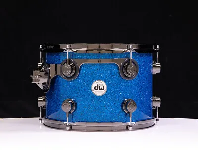 DW Collector's 333 Maple 9x13 Tom - Blue Glass W/Black Nickel HW • $883.30