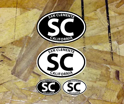 SC San Clemente CA California Oval Car Window Bumper Sticker Decal 3.5  4 For 1 • $3.99