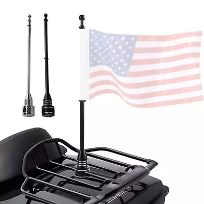 Universal Motorcycle Bike American USA Flag Pole Luggage Rack Mount For Harley • $12.69