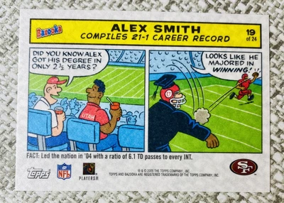 $2.95 • Buy 2005 Topps Bazooka ALEX SMITH Rookie Card RC Comic Insert #19 49ers