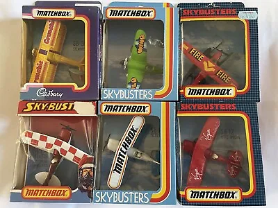 £9.95 • Buy 6 Diecast Matchbox Skybusters Crunchie Stearman Wild Wind Cessna Pitts Special