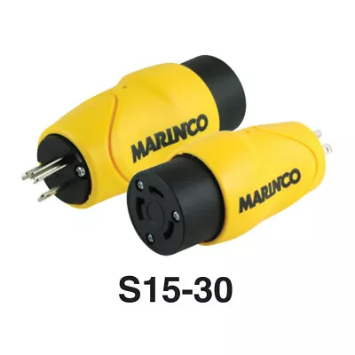 Marinco S15-30 Straight Adapter 30A Locking Receptacle To 15A Straight Plug • $44.39