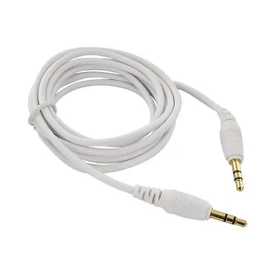 White 3.5MM JACK TO JACK AUX AUDIO CABLE FOR Apple IPHONE  IPAD IPOD Generic • £2.95