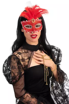 Ladies Masquerade Mask Halloween Ball Venetian Sexy Costume Fancy Dress Baroque • £11.99