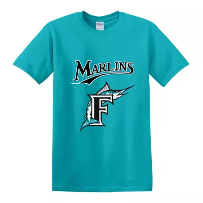 Miami Marlins T Shirt Old Logo Retro Throwback Men's Tshirt • $18.99