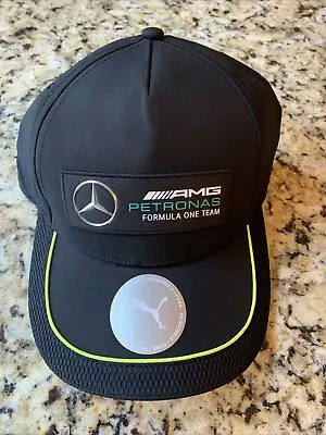 PUMA ORIGINAL CAP MERCEDES AMG PETRONAS MOTORSPORT  LOGO UNISEX Black CAP • $43