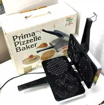 VillaWare Prima Pizzelle Baker Italian Waffle Cookie Maker Model 5000 1987 CLEAN • $65