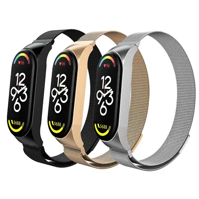 For Xiaomi Mi Band 3 4 5 6 Watch Strap Stainless Steel Wrist Bracelet Smart Band • $15.61