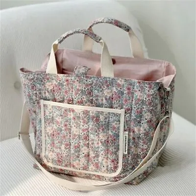 Floral Printing Mummy Baby Bag Large Capacity Diapers Stroller Bag  Maternity • £18.71