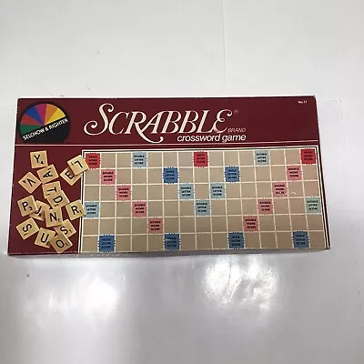 Vintage Scrabble Crossword Game 1982 Selchow & Righter No.17 Complete Set • $12.95