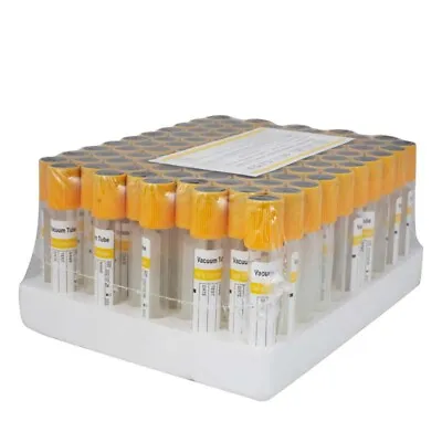 $25.99 • Buy Pro 100pcs 3mL 12 X 75mm Vacuum Blood Collection Tubes Gel & Clot Activator