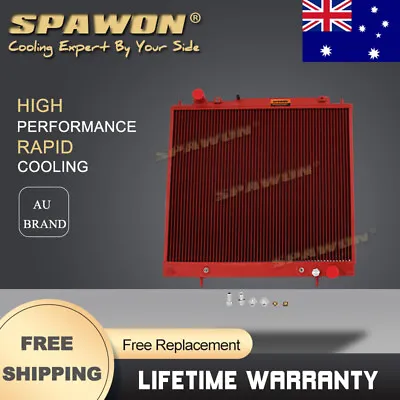 SPAWON Red Radiator For Mitsubishi L400(G) PA4W-4G64 Delica 4m40 1994-2004 AT • $193