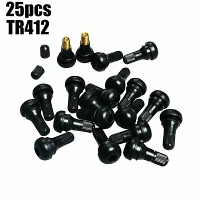 25pcs TR412 Tubeless Tire Valve Stems Stubby For ATV Lawn Mower Etc. • $7.49