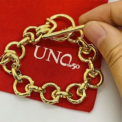 UNO De 50 Bracelet NAIL ON THE HEAD BRACELET ON/OFF Round Shaped Links Bracelet • $65