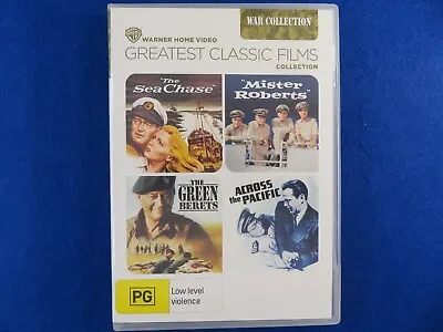 The Sea Chase/Mister Roberts/The Green Berets/Across The Pacific- DVD - Region 4 • £11.16