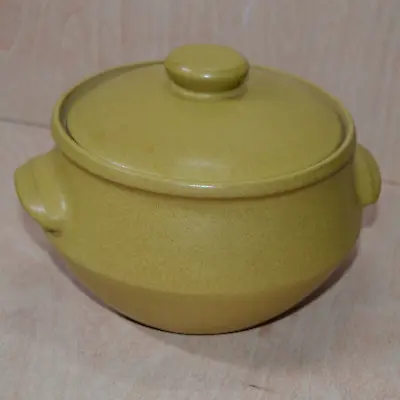 Denby Ode Casserole Mustard Colour  2 Pint Round Dish With Lid Stoneware • £12.90