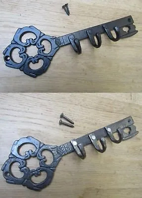 Cast Iron Old Vintage Style Key Hanger Key Hook Rail Rack Tidy • £6.49