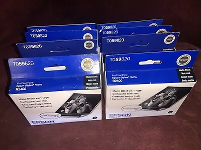 10 New Genuine Epson T059820 Matte Black Ink Cartridge  R2400 Expired • $29.99