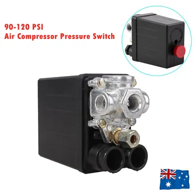 Solid 90-120PSI Air Compressor Pump Pressure Switch Control Valve Heavy Duty AU • $12.99
