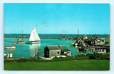 Postcard MA Menemsha Basin Fisherman's Harbor Creek Hill Marthas Vineyard K06 • $8.49