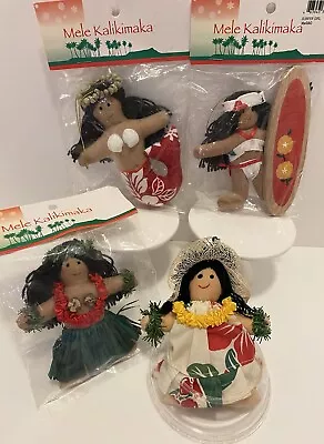 Mele Kalikimaka Hawaiian Hula Girl Surfer Girl Mermaid Christmas Ornaments (4)  • $24.95