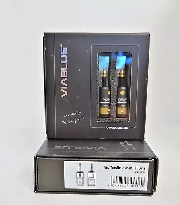 VIABLUE T6s Toslink Mini Plug Connectors - 2 Pcs Per Box Part 30016 • $25