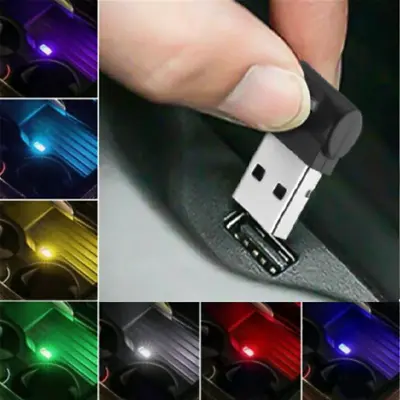 1x Mini LED USB Interior Atmosphere Neon Light Ambient Lamp Bulb Car Accessories • £3.30
