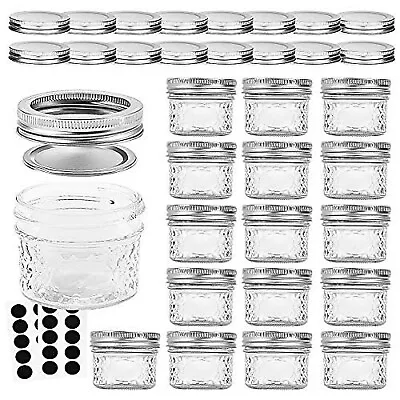 VERONES Mason/Canning Jars 4 OZ Jelly Jars With Regular Lids And Bands Idea... • $36.86