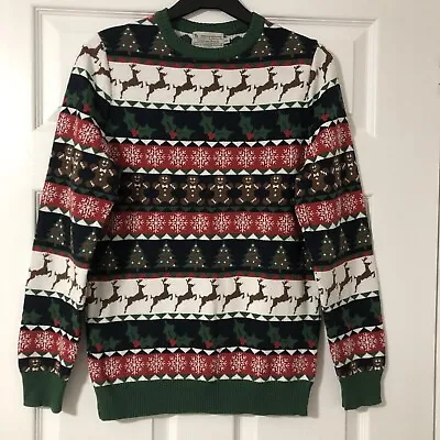 TU Size UK XS Jumper Christmas Festive Xmas Long Sleeve Crew Neck Sweater Mens • £12.99