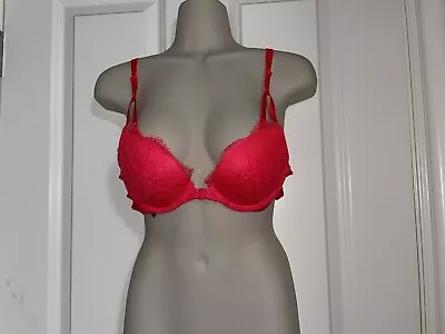 Victoria's Secret Womens Push Up Red Bra Size 34 A • $9.99