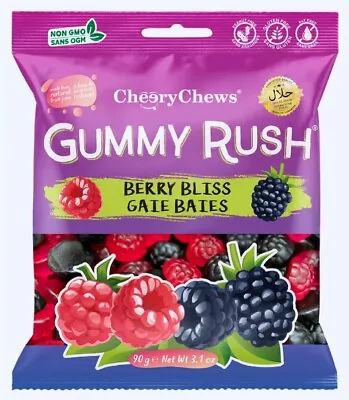 Gummy Rush Friut Flavored HALAL  Gummy Jelly Sweets Multi Flavours Kids 90g Pack • £3.89