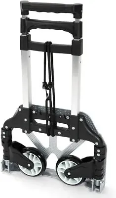 Folding Hand Truck Barrow Cart Lightweight Portable Multi-function 2 Wheels 75Kg • £28.99