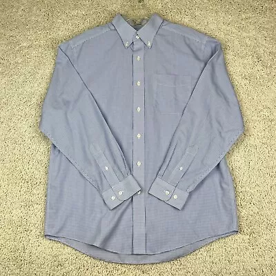 L.L. Bean Shirt Mens M Blue Long Sleeve Button Down Wrinkle Free Traditional Fit • $14