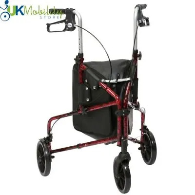 Lightweight Aluminium Tri Walker 3 Wheeled Rollator Mobility Walking Aid Frame • £89.99