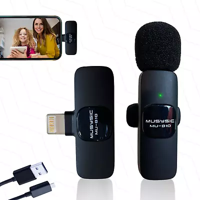 Wireless Lavalier Microphone With Lightning Connector For IPhone • $9.99