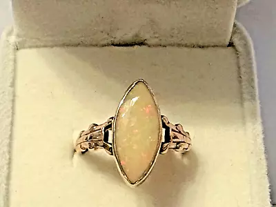 9ct GOLD STUNNING COLOUR FIRE OPAL RING.SIZE N 2.5G • £96